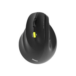 Port Designs Left-hand 2.4 GHz Bluetooth rechargeable Ergo Mouse Black
