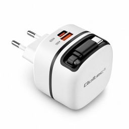 Qoltec 51784 GaN 65W Wall Charger White