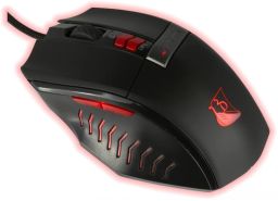 KONIX - DRAKKAR PC Runemaster Evo Egér Vezetékes Gaming 2500DPI, Fekete-Piros