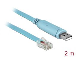 DeLock USB 2.0 Type-A male > 1x Serial RS-232 RJ45 male 2m Blue