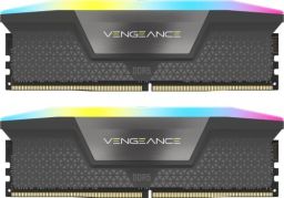 CORSAIR DDR5 6000MHz 32GB (2x16GB) AMD EXPO VENGEANCE RGB RAM, szürke