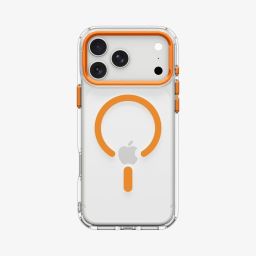 Spigen Ultra Hybrid Optik S MagSafe case for iPhone 18 Pro/17 Pro Clear Orange