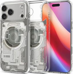 Spigen Ultra Hybrid MagSafe case for iPhone 17 Pro Max Zero One Natural Titanium