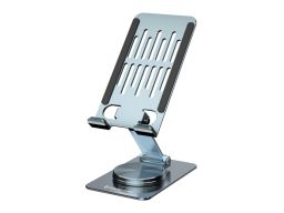 Conceptronic  THANA08G Foldable Swivel Phone Stand 360° Rotating Base Adjustable Height Grey