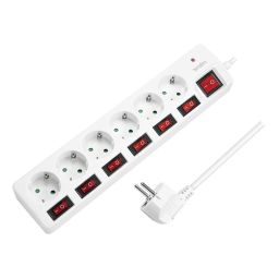 Logilink Hálózati Elosztó Kapcsolóval 6DIN 1,5m White