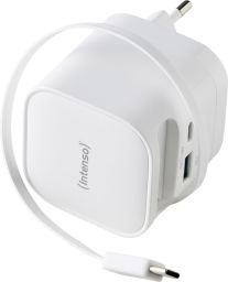 Intenso Compact Fast Charger 65W USB-C/USB-A White