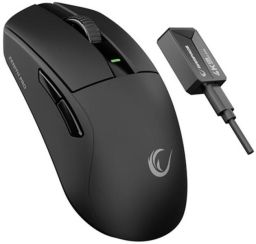 Rampage Vezeték Nélküli Egér - ZENITH PRO (PAW3395, BT/Wired/4G, NORDIC 52833, 2600DPI, 300mAh, 6 gomb, RGB, fekete)