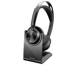 Poly Plantronics Voyager Focus 2-M UC Bluetooth Headset + Charging Stand Black