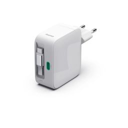 Hama Fast Charger GaN 2xUSB-C PD 65W White