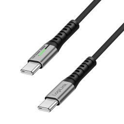 Logilink USB 2.0 LED Type-C C/M - C/M 100W cable 0,5m Black