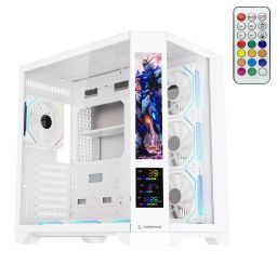 Rampage NOVA V2 RGB Tempered Glass White