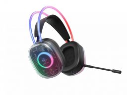 Deltaco DH230 Gaming headset Semi-Transparent