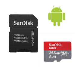 Sandisk 256GB microSDHC Ultra Class 10 UHS-I A1 Android + adapterrel
