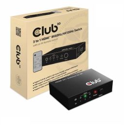 Club3D 3 to 1 HDMI 8K60Hz/4K120Hz Switch Black