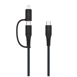 FIXED USB-C/USB-C/Lightning MFi PD 60W adapter kábel 3m szürke