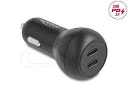 DeLock Car Charger 2 x USB Type-C™ PD 3.0 with 40W Black
