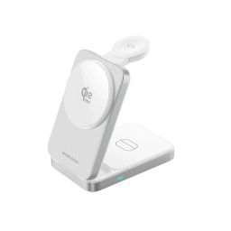 Mobile Origin 3in1 Qi2 MagSafe Compatible Foldable Charging Stand 25W PW35 Silver