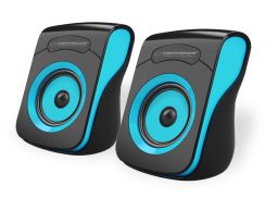 Esperanza Flamenco USB Stereo Speakers Black/Blue