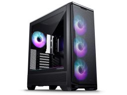 Számítógépház PHANTEKS G400A, Edzett üveg, 4 x 140mm DRGB venti, szatén fekete