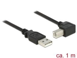 DeLock USB 2.0 Type-A male > USB 2.0 Type-B male angled 1m Black Cable