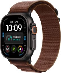 Apple Watch Ultra 4 Cellular 49mm Black Titanium Case with Burgundy Alpine Loop M