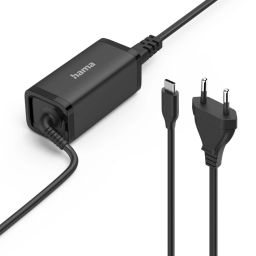 Hama Univerzális USB-C notebook hálózati adapter 45W Black
