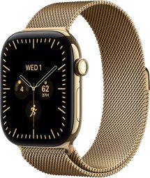 Apple Watch S12 GPS + Cellular 42mm Radiant Gold Titanium Case with Radiant Gold Milanese Loop