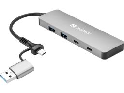 Sandberg 4-portos USB3.0 HUB Silver