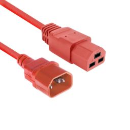 ACT Powercord C14 male- C21 famale 3m Red