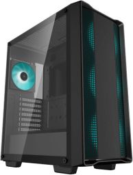 DeepCool Számítógépház - CC560 V2 (fekete, ablakos, 4x12cm LED venti, Mini-ITX / Micro-ATX / ATX, 1xUSB3.0, 1xUSB2.0)