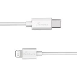 MediaRange Apple Lightning to USB Type-C Charge and Sync Cable 1m White