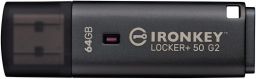 Kingston 64GB Ironkey Locker+ 50 G2 USB3.2 Black