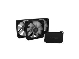 Ventilátor APNX FP1-R PWM, fordított légáramlás, ARGB - 120mm, 3darabos, fekete