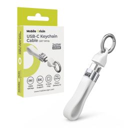 Mobile Origin CB17 240W 40Gbps 8K USB-C Keychain Cable White