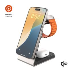 FIXED MagPowerstation vezeték nélküli töltő Alu 2, titanium