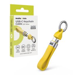 Mobile Origin CB17 240W 40Gbps 8K USB-C Keychain Cable Yellow