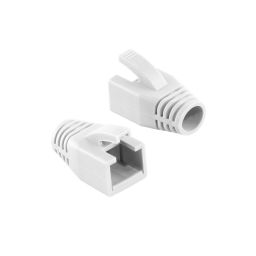 Logilink Strain Relief Boot 8mm for Cat.6 RJ45 plugs 50db White