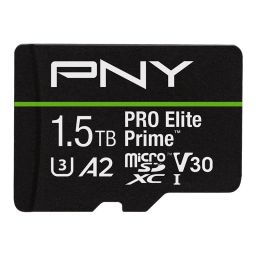 PNY 1,5TB microSDXC Pro Elite Prime Class 10 U3 V30 A2 + adapterrel
