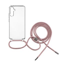 FIXED Pure Neck nyakba akasztahtó TPU gél tok  Samsung Galaxy A35 5G Pink FIXPUN-1262-PI