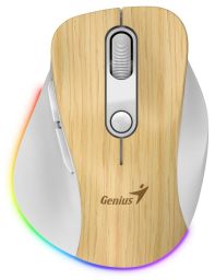 Genius Ergo 9000S Pro Wireless Bluetooth Mouse Pine Wood