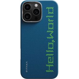 Pitaka Tactile Woven Case for iPhone 16 Pro Max Hello World