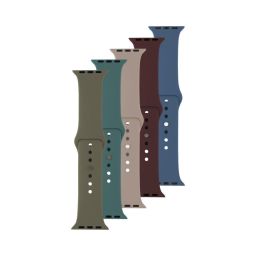 FIXED Silicone Strap Set for Apple Watch 42/44/45 mm set of 5 pieces variation 1 of different colors