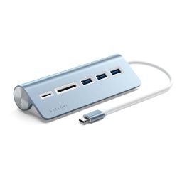 Satechi Aluminium Type-C USB Hub (3x USB 3.0,MicroSD) - Blue