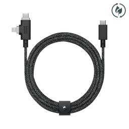 Native Union Belt Duo Pro USB-C to USB-C, Lightning cable 2,4m Cosmos