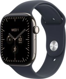 Apple Watch S12 GPS + Cellular 42mm Natural Titanium Case with Navy Blue Sport Band M/L