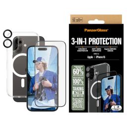 PanzerGlass 3-in-1 Privacy Ptotection Bundle for iPhone 16