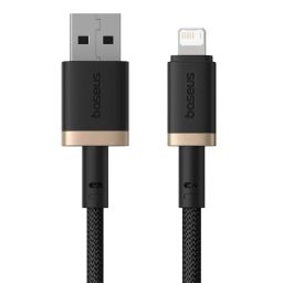 Baseus Dura Series 2.4A USB to Lightning Fast Charging cable 2m Black Gold