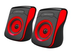 Esperanza Flamenco USB Stereo Speakers Black/Red