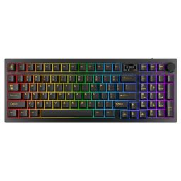 AVAX Vezetékes/Vezeték Nélküli Billentyűzet GM03 PRO USB, Fekete, Mechanikus, Red Switch, HUN