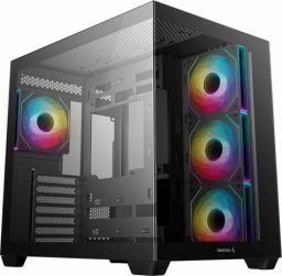 DeepCool Számítógépház - CG530 4F (fekete, ablakos, 4x12cm A-RGB, BTF, ATX, 2xUSB3.0, 1xUSB2.0)